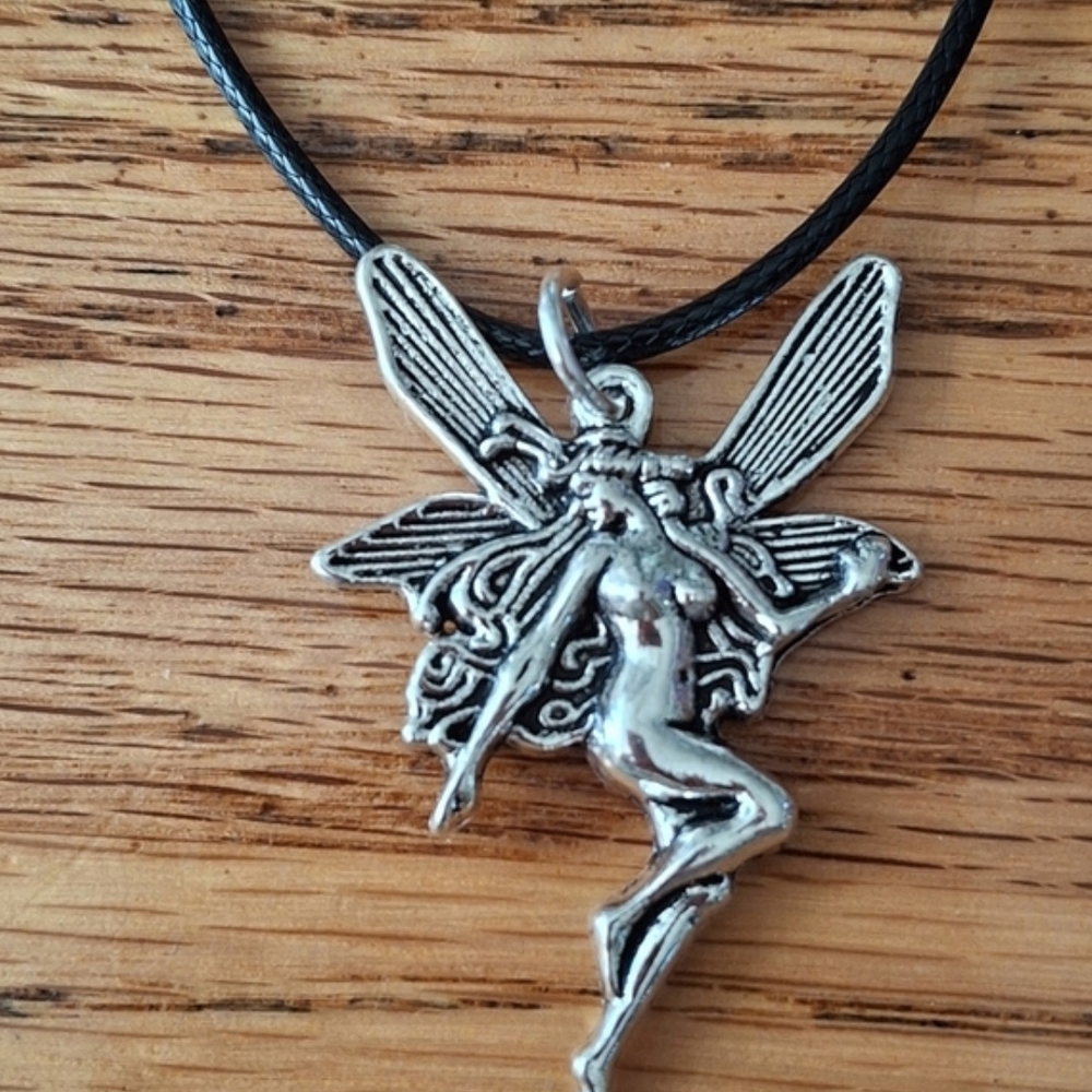 Silver Fairy Pendant Necklace